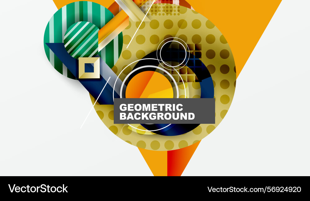 Abstract geometric design overlapping shapes Vector Image