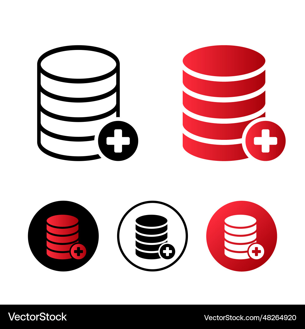 Add database icon Add database icon vector image