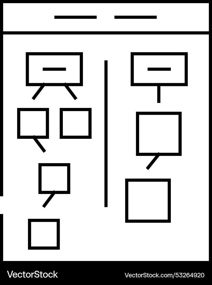 Affinity diagram ux ui design line icon Affinity diagram ux ui design line icon vector image