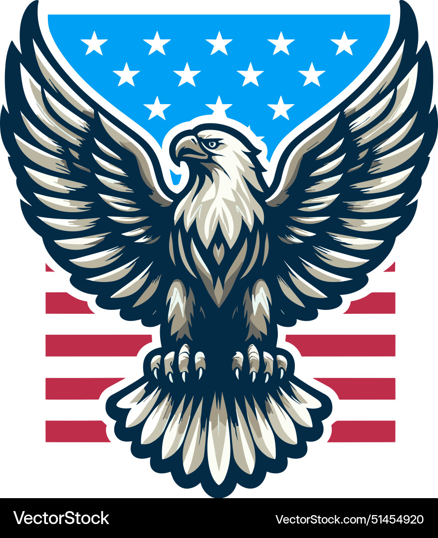 American eagle design with bald like Royalty Free Vector