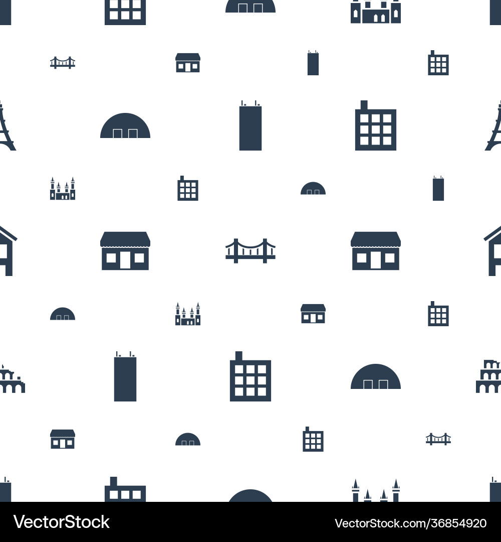 Architecture icons pattern seamless white Architecture icons pattern seamless white vector image
