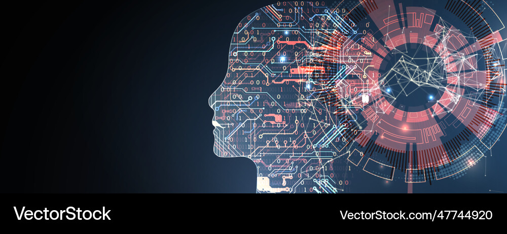 Artificial Intelligence Neural Network vector image
