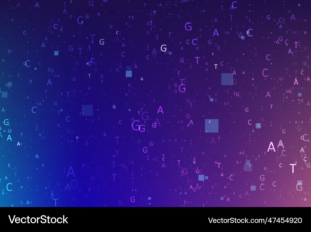 Big genomic data visualization Big genomic data visualization vector image