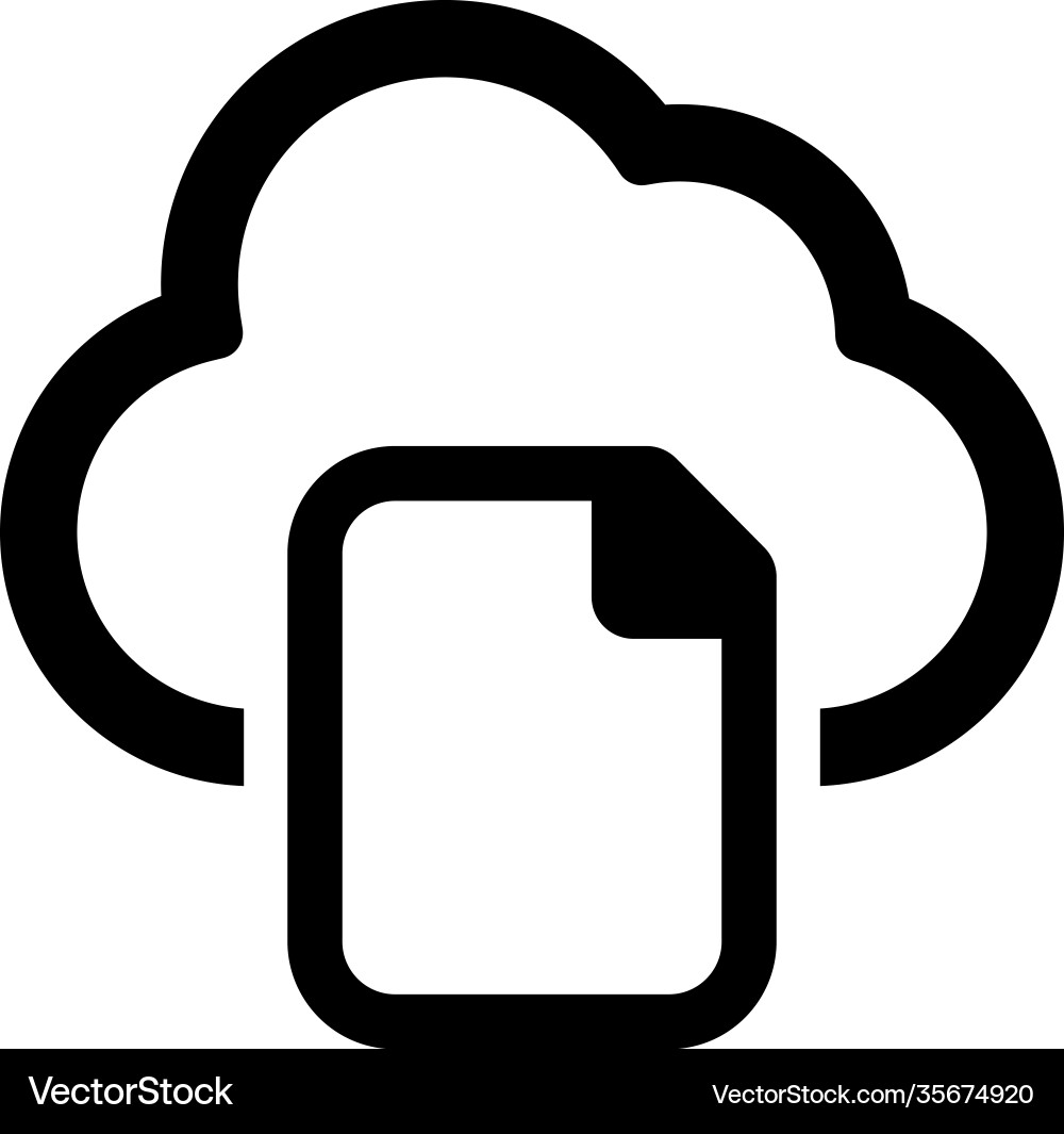 Cloud file icon vector image
