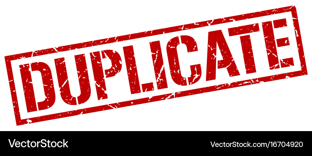 Duplicate stamp vector image