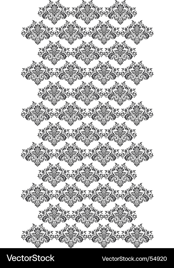 Elegant Black and White Damask vector image