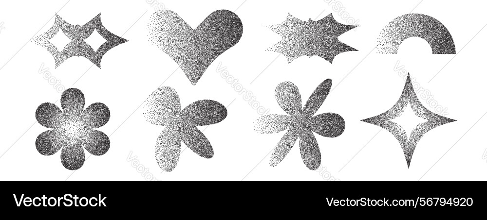 Geometric figures with grain noise gradient Geometric figures with grain noise gradient vector image