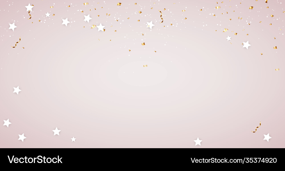 Glossy background template with confetti Glossy background template with confetti vector image