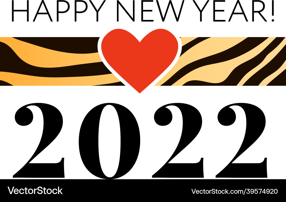 Happy chinese new year 2022 striped fluffy black Happy chinese new year 2022 striped fluffy black vector image