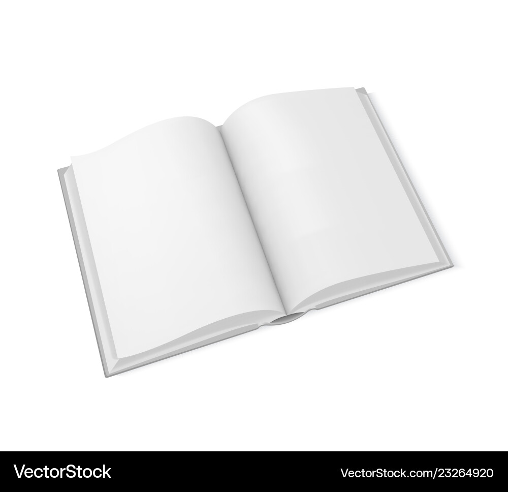Mockup open book template for design Mockup open book template for design vector image