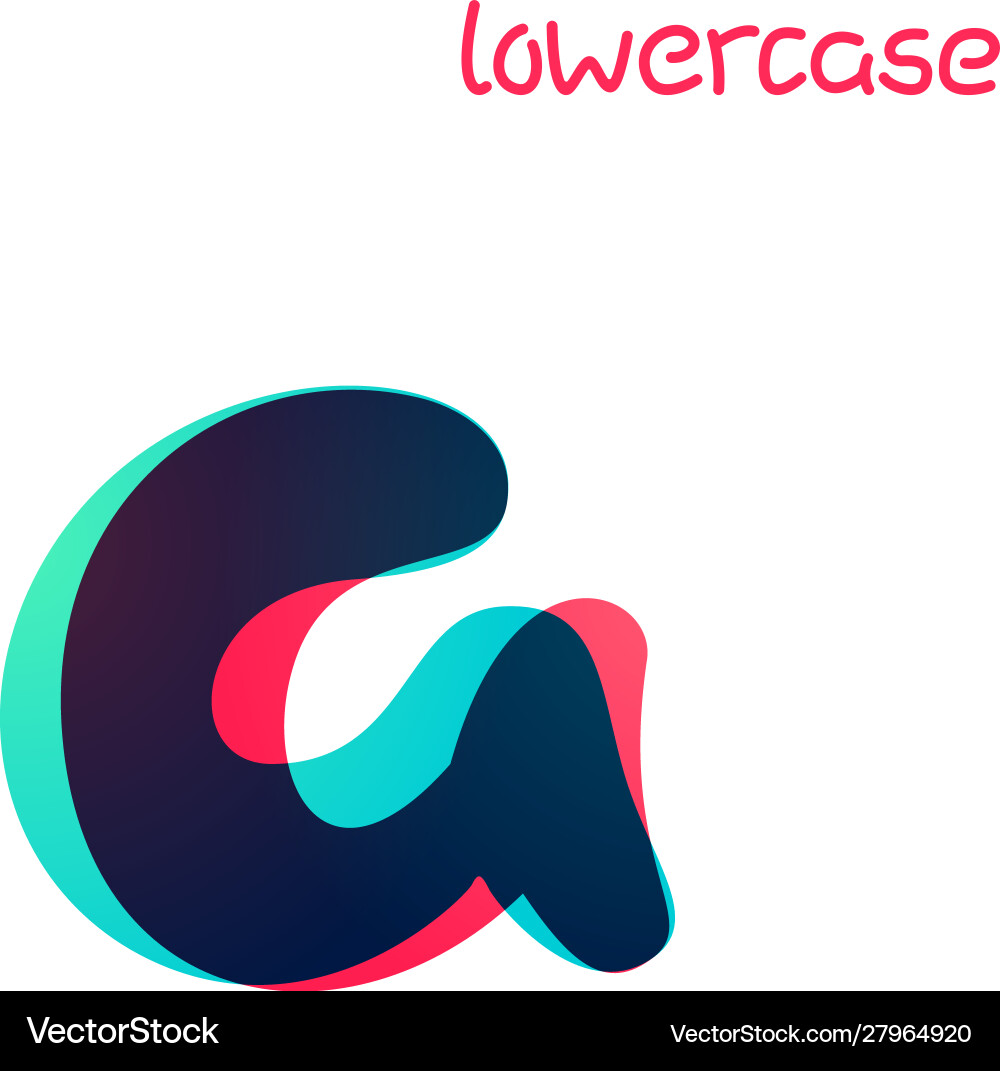 Overlapping gradient lowercase letter a logotype Overlapping gradient lowercase letter a logotype vector image