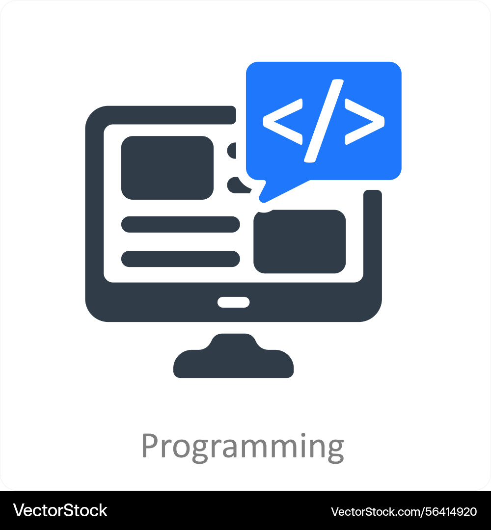 Programming icon concept vector image