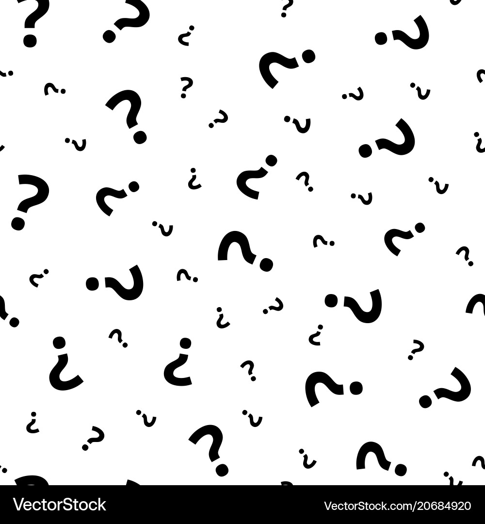 Question mark grunge seamless pattern query marks Question mark grunge seamless pattern query marks vector image