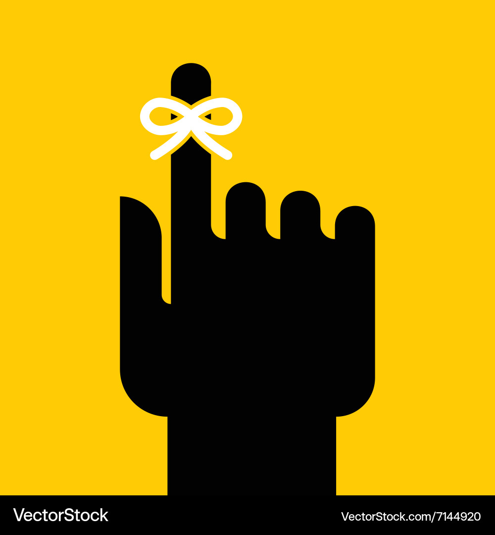 Reminder String Symbol vector image