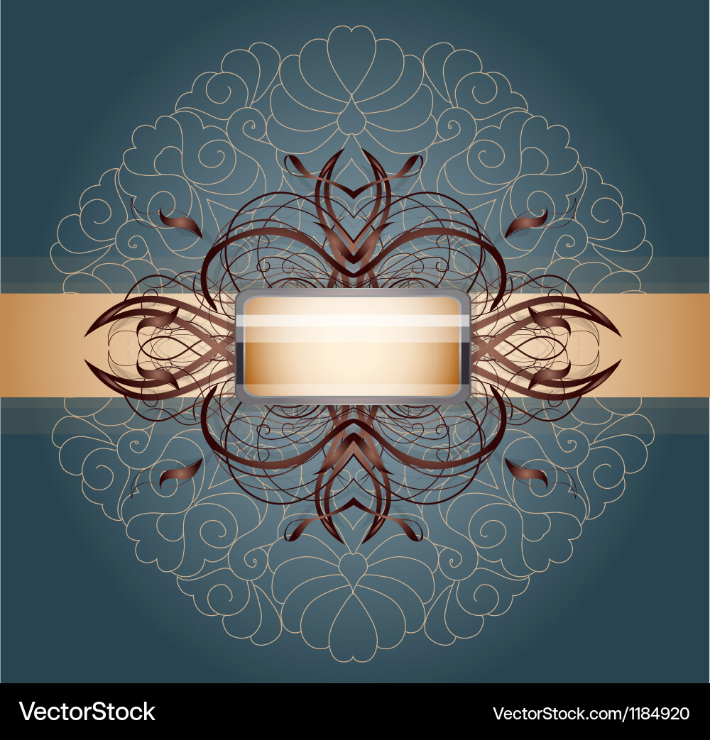 Retro background with ornament Vector Image