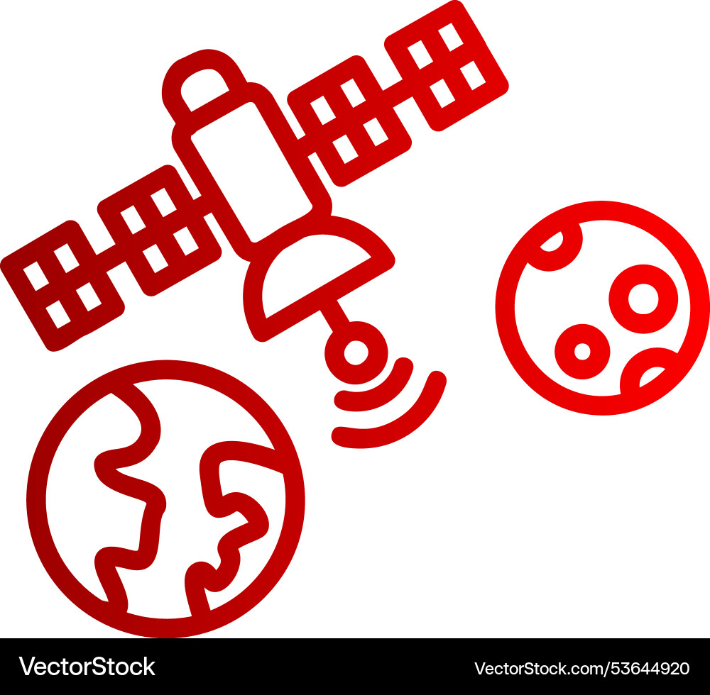 Satellite line gradient icon Vector Image