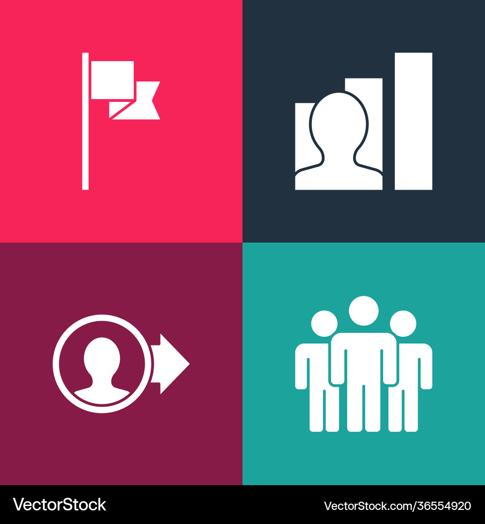 Set pop art users group create account screen Set pop art users group create account screen Vector Image