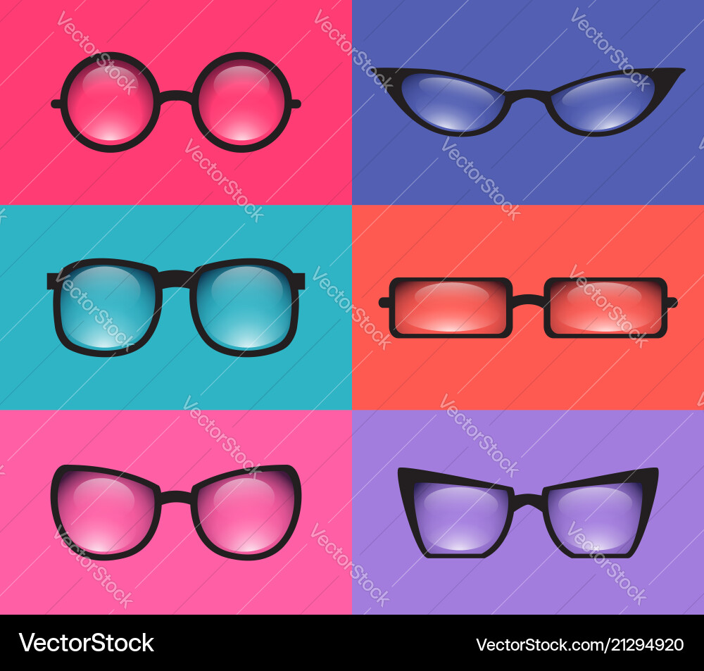 Set realistic various spectacles element for your Set realistic various spectacles element for your vector image