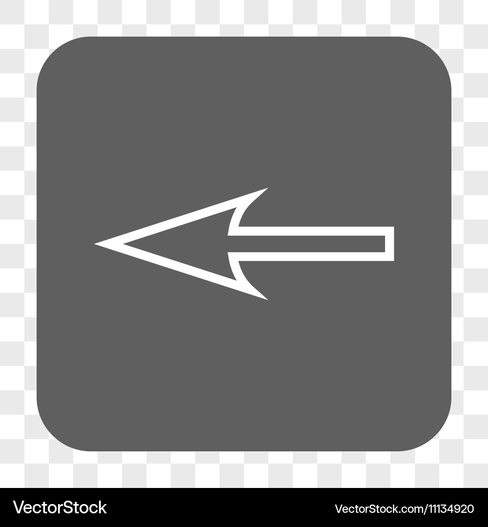 Sharp arrow left rounded square button vector image