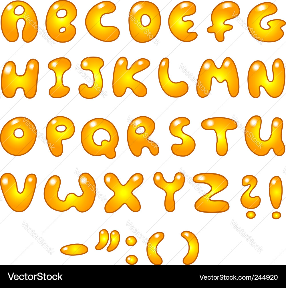Shiny Golden Letters Vector Image