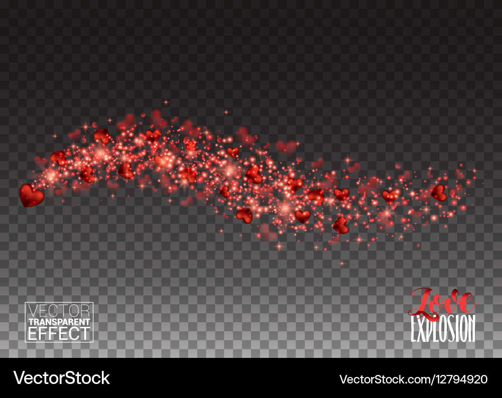 Sparkling texture isolated on transparent Vector Image