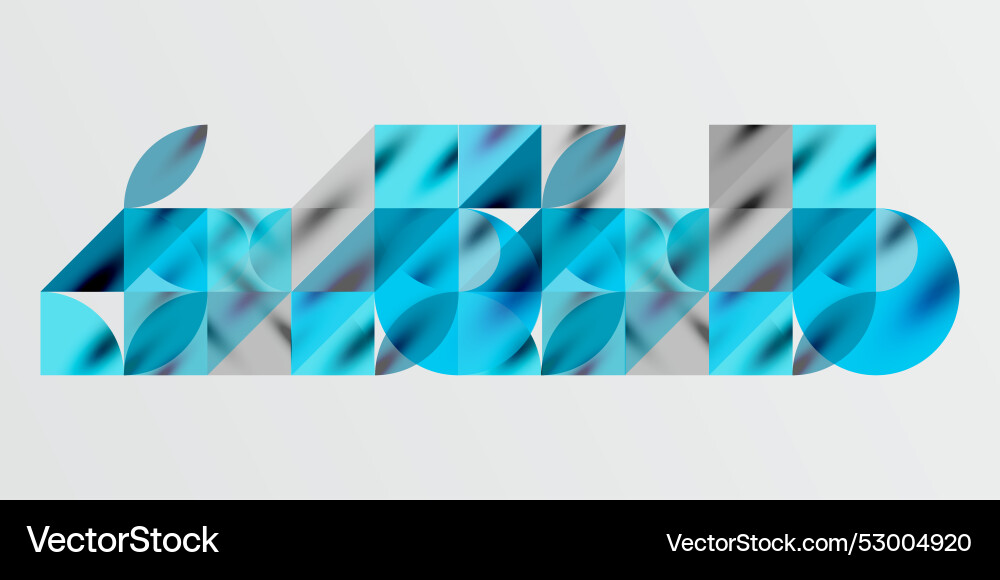 Triangles round and circles techno art Vector Image