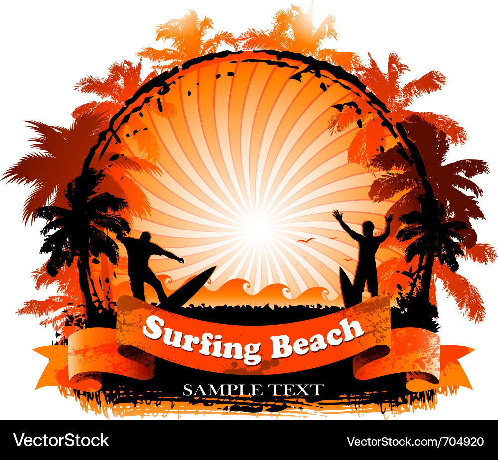 Tropical Beach Background Royalty Free Vector Image