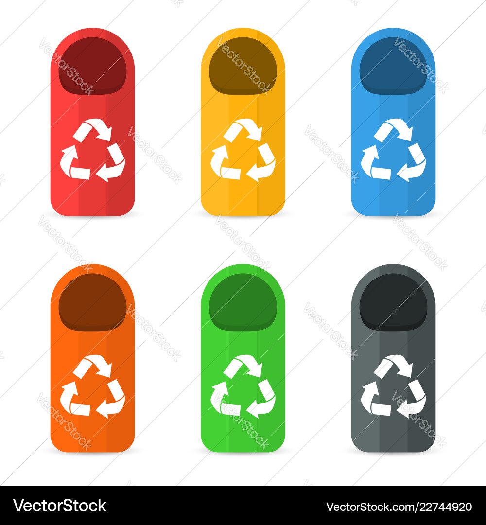 Waste sorting and recycling management Waste sorting and recycling management vector image