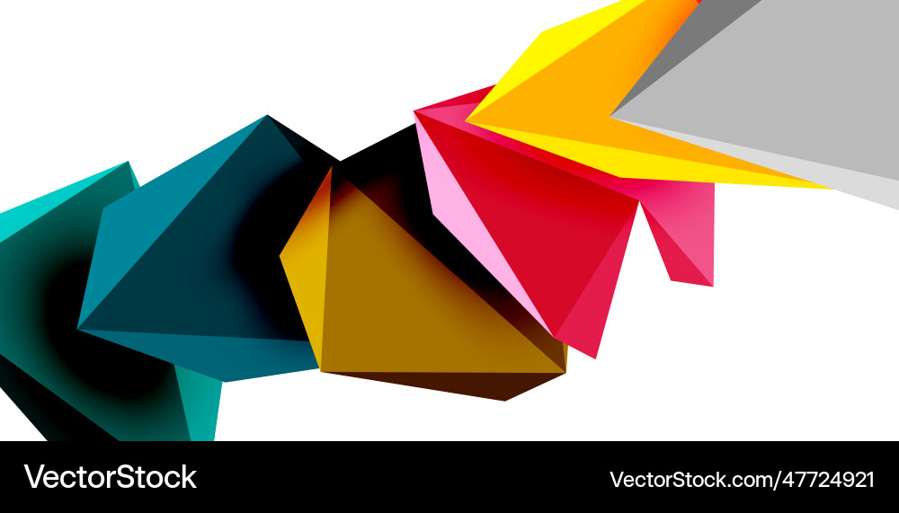 3d low poly triangle design elements 3d low poly triangle design elements vector image