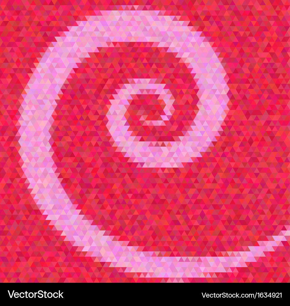 Abstract background polygin style inlay spiral vector image