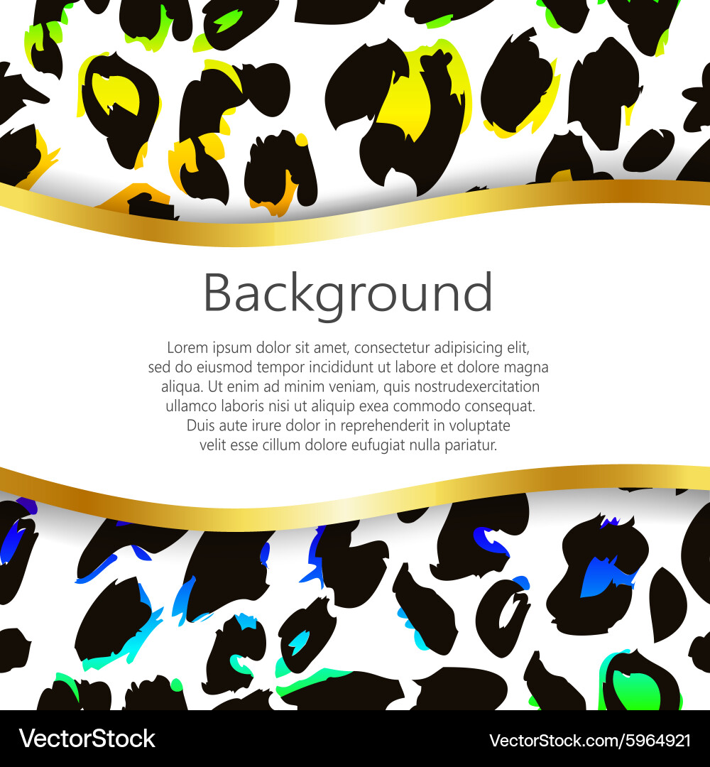Abstract background with leopard print design vector image