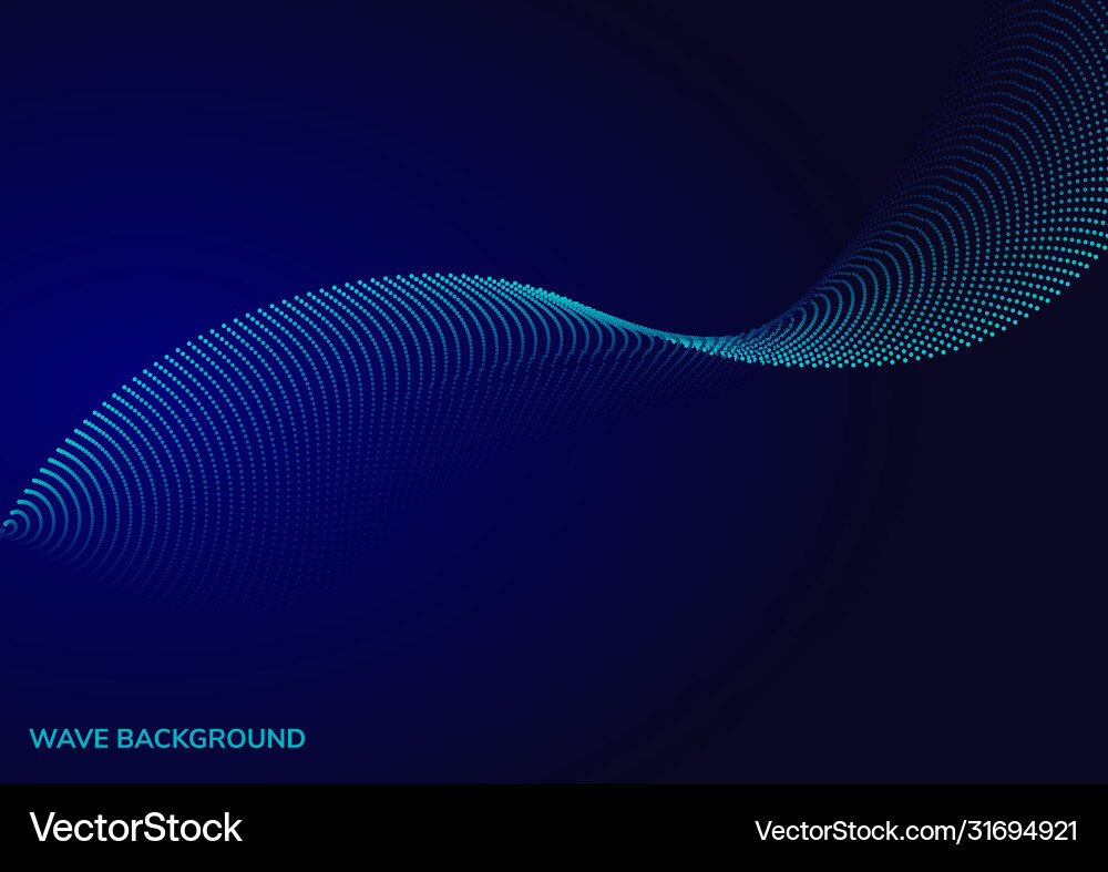 Abstract dot wave design with particle light blue Abstract dot wave design with particle light blue vector image
