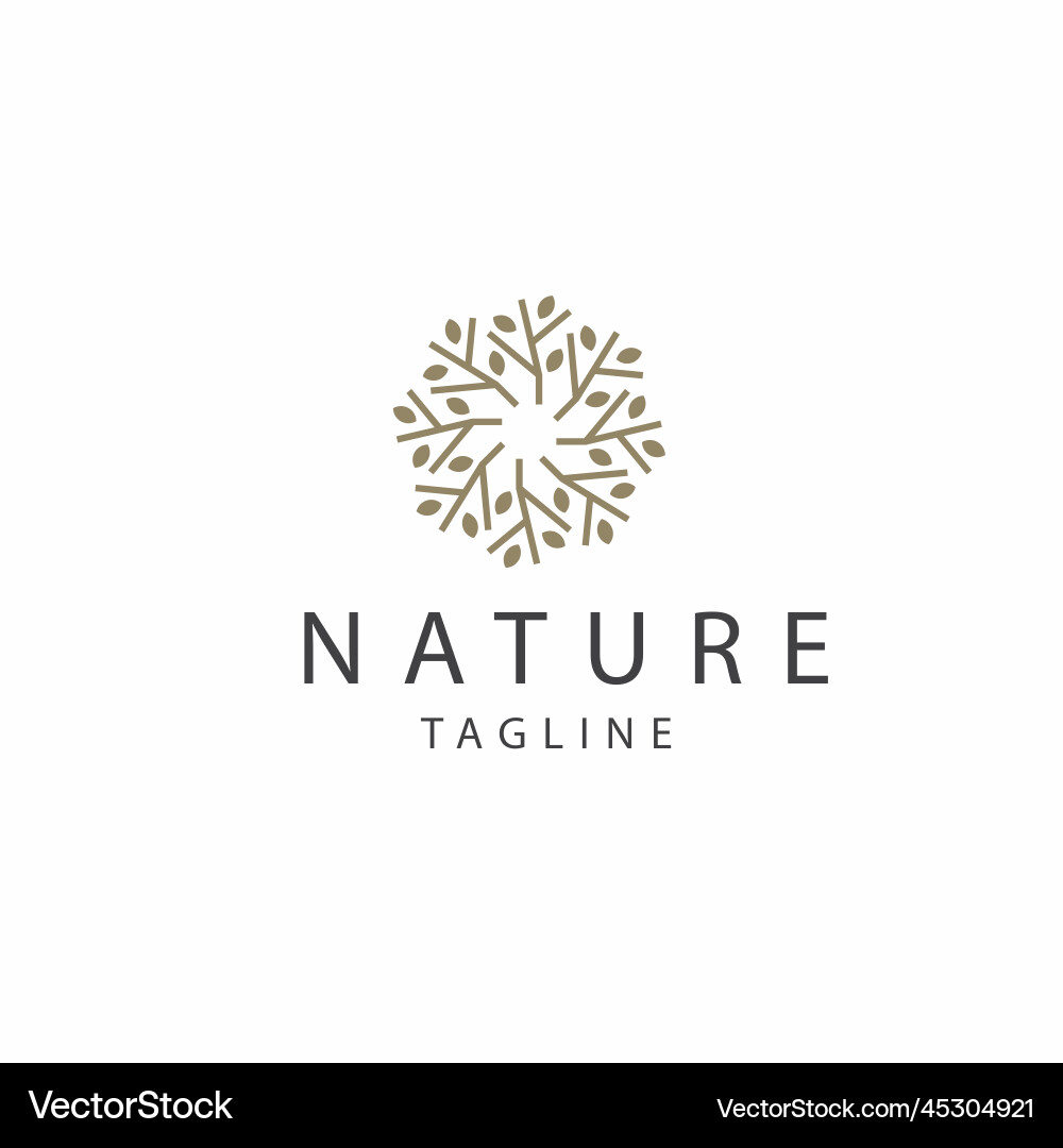 Abstract nature tree leaf logo icon design Vector Image