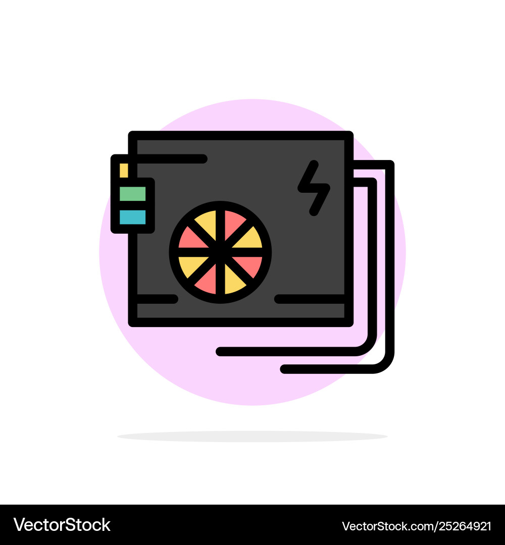 Ac computer part power supply abstract circle Ac computer part power supply abstract circle vector image