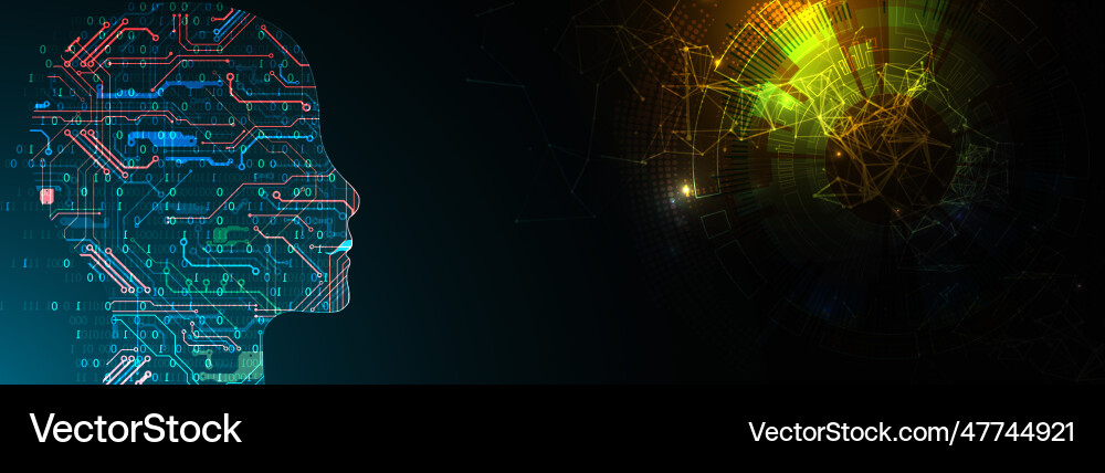 Artificial Intelligence Neural Network vector image