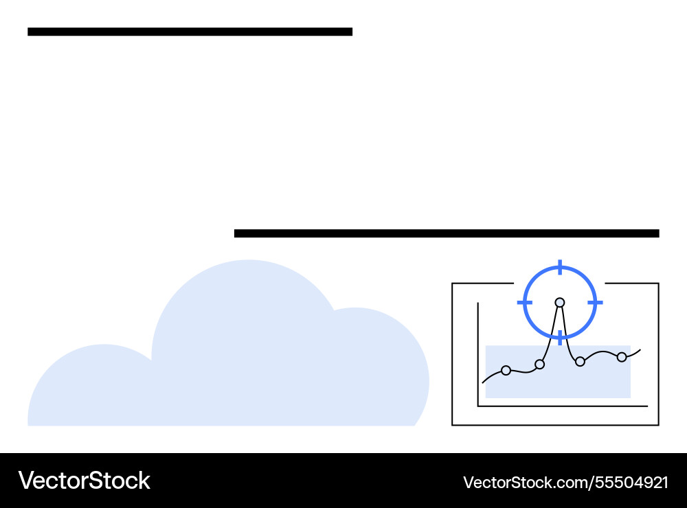 Data analytics and cloud integration with focus Vector Image
