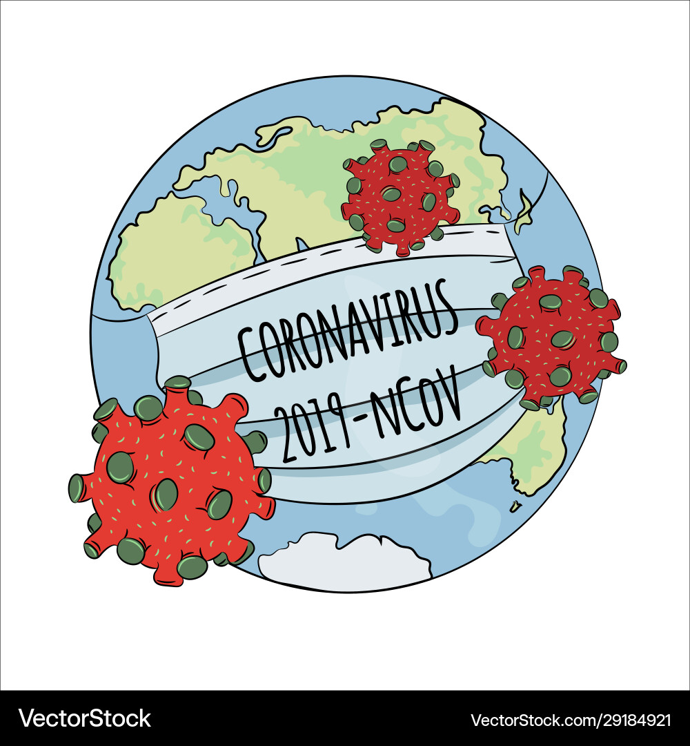 Epidemic ncov 2019 coronavirus health earth human Epidemic ncov 2019 coronavirus health earth human vector image