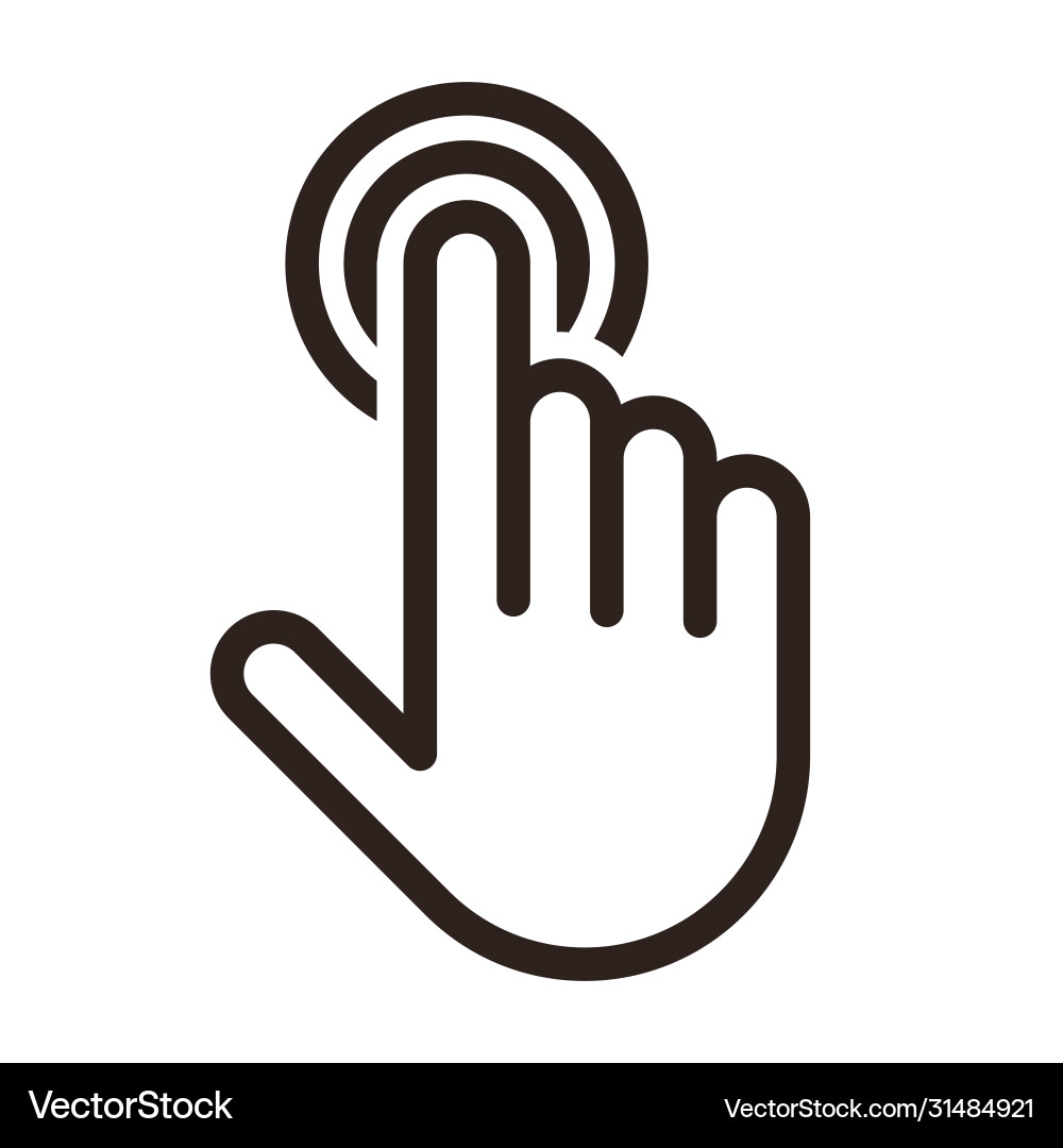 Hand pointer clicking icon vector image