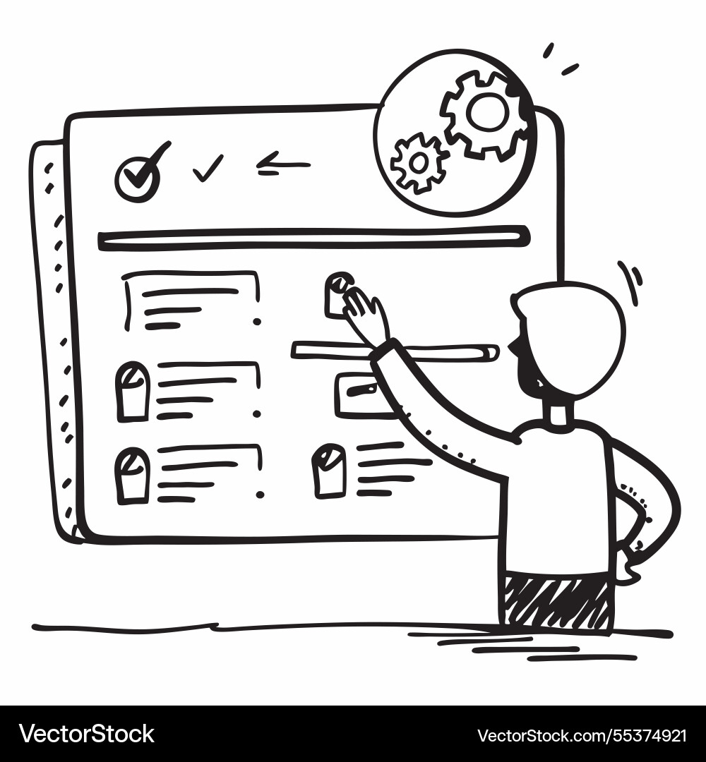 It manager with system performance dashboard Vector Image