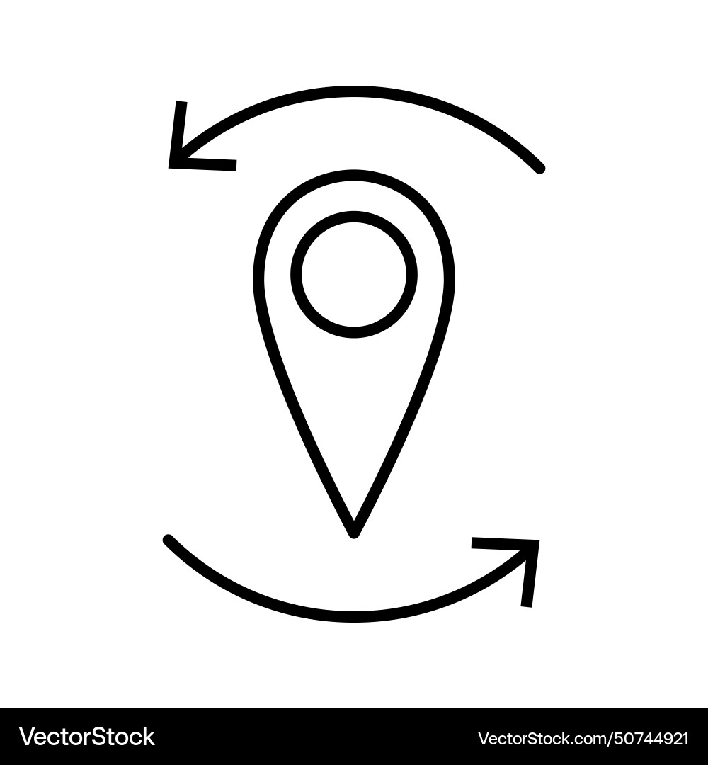 Location pin icon map marker pointer gps vector image