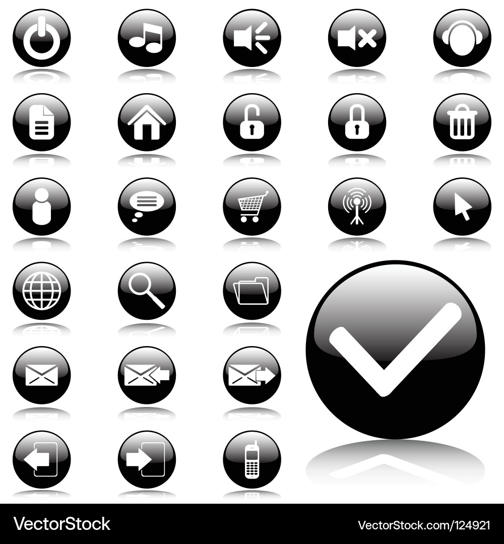 Modern Web Icon Set vector image