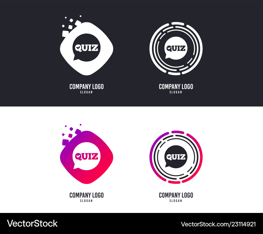 Quiz sign icon questions and answers game Quiz sign icon questions and answers game vector image