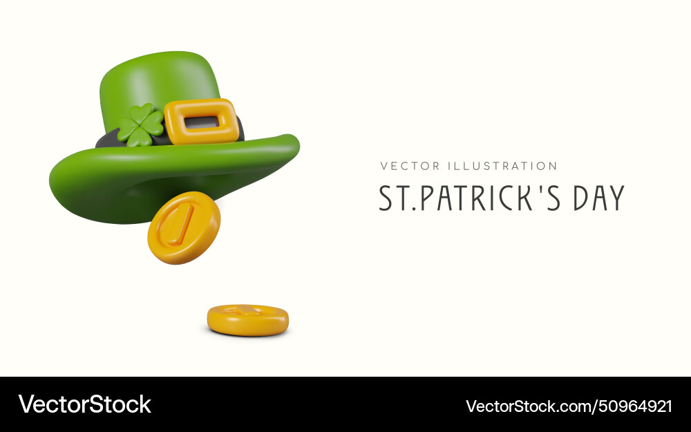 Realistic composition for st patrick day Vector Image