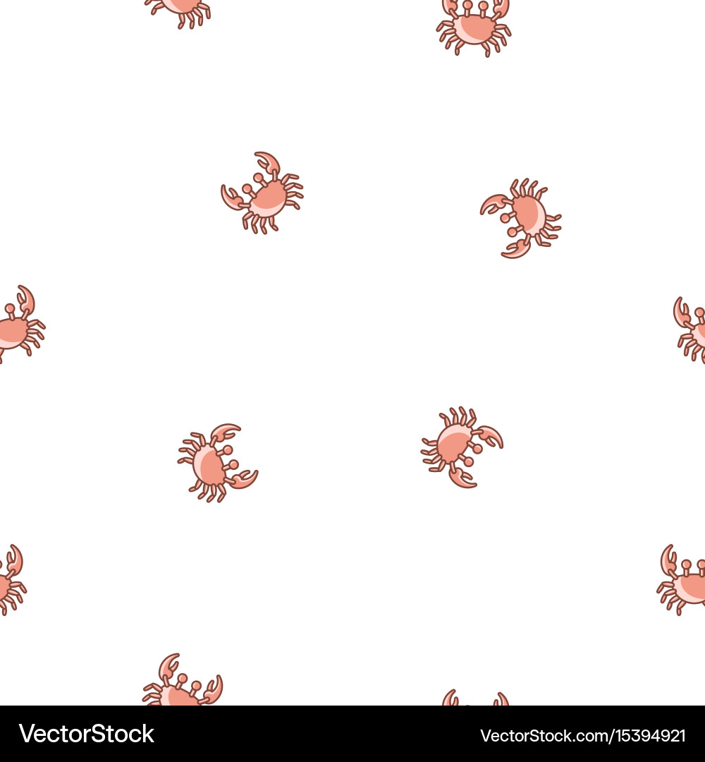 Seamless pattern crabs vector image