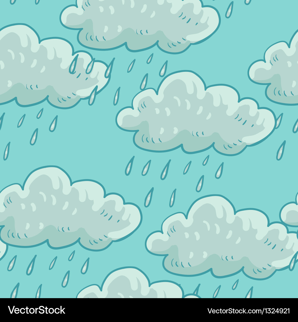 Seamless pattern with clouds vector image