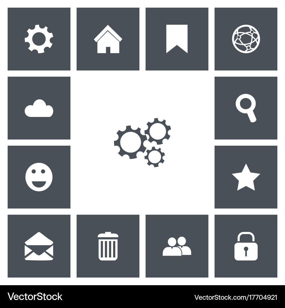 Set of 13 editable network icons includes symbols Vector Image