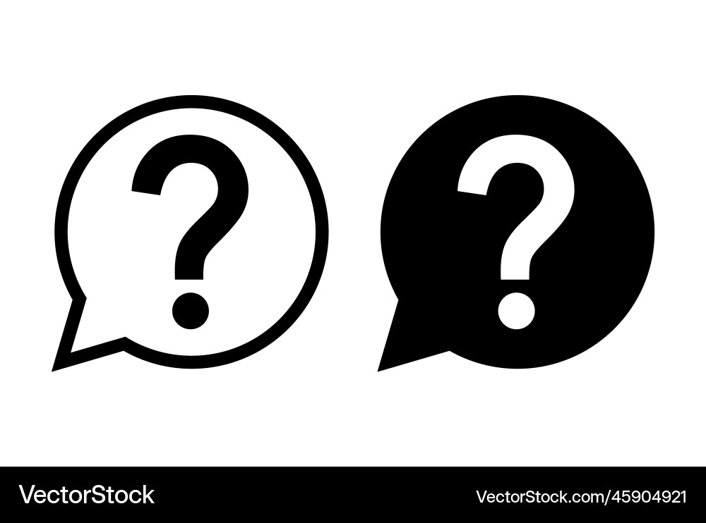Set of question icon mark help or ask bubble Set of question icon mark help or ask bubble vector image