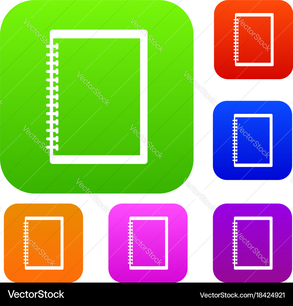 Sketchbook set color collection Vector Image