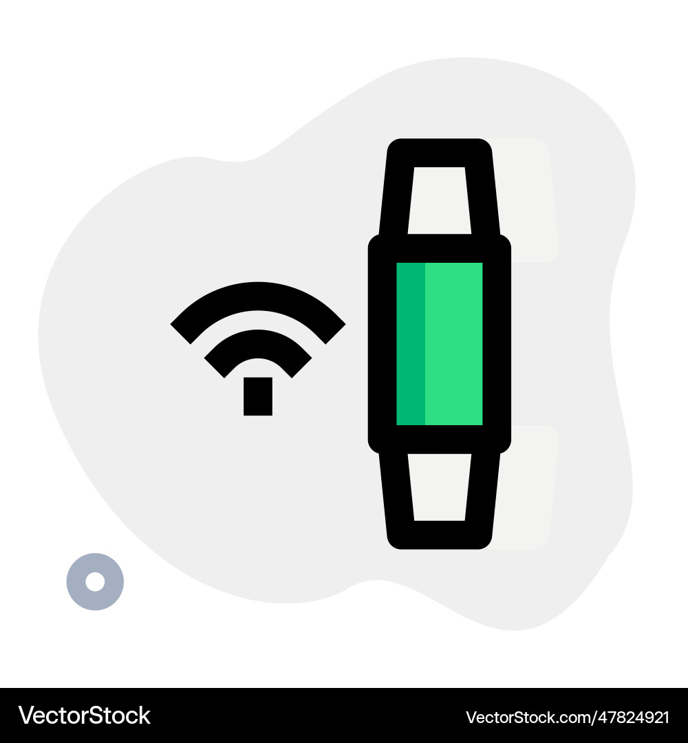 Smart band with multiple wireless connection Vector Image