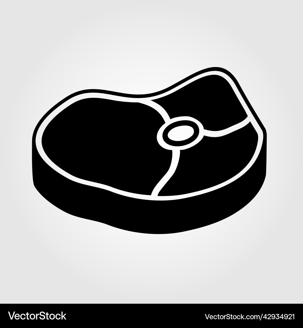 Steak icon isolated on white background Vector Image